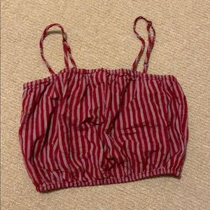 American Eagle bubble spaghetti strap crop top